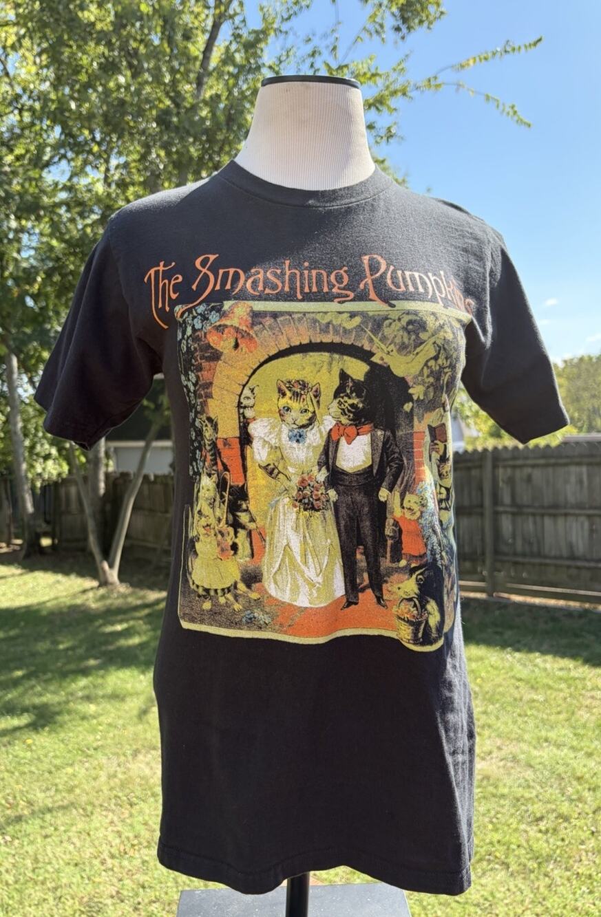 Smashing Pumpkins Mellon Collie Cat Wedding Band Tee T Shirt Halloween Size XS